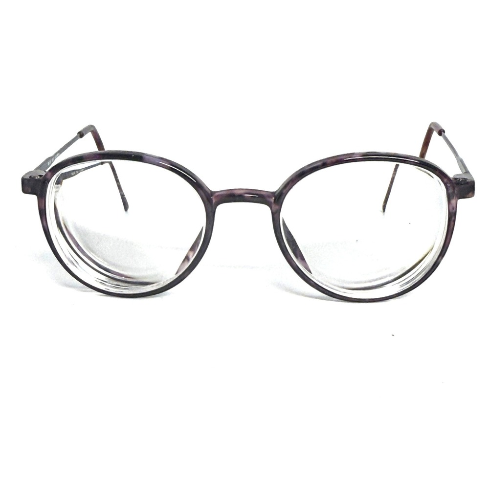 Blue Bay Olimpia Eyeglasses Purple Tortoise Round Frame Japan 3403‎ 45-19
